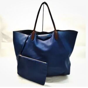 Givenchy Blue Leather Tote with Matching Clutch